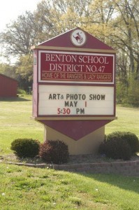 benton school sign